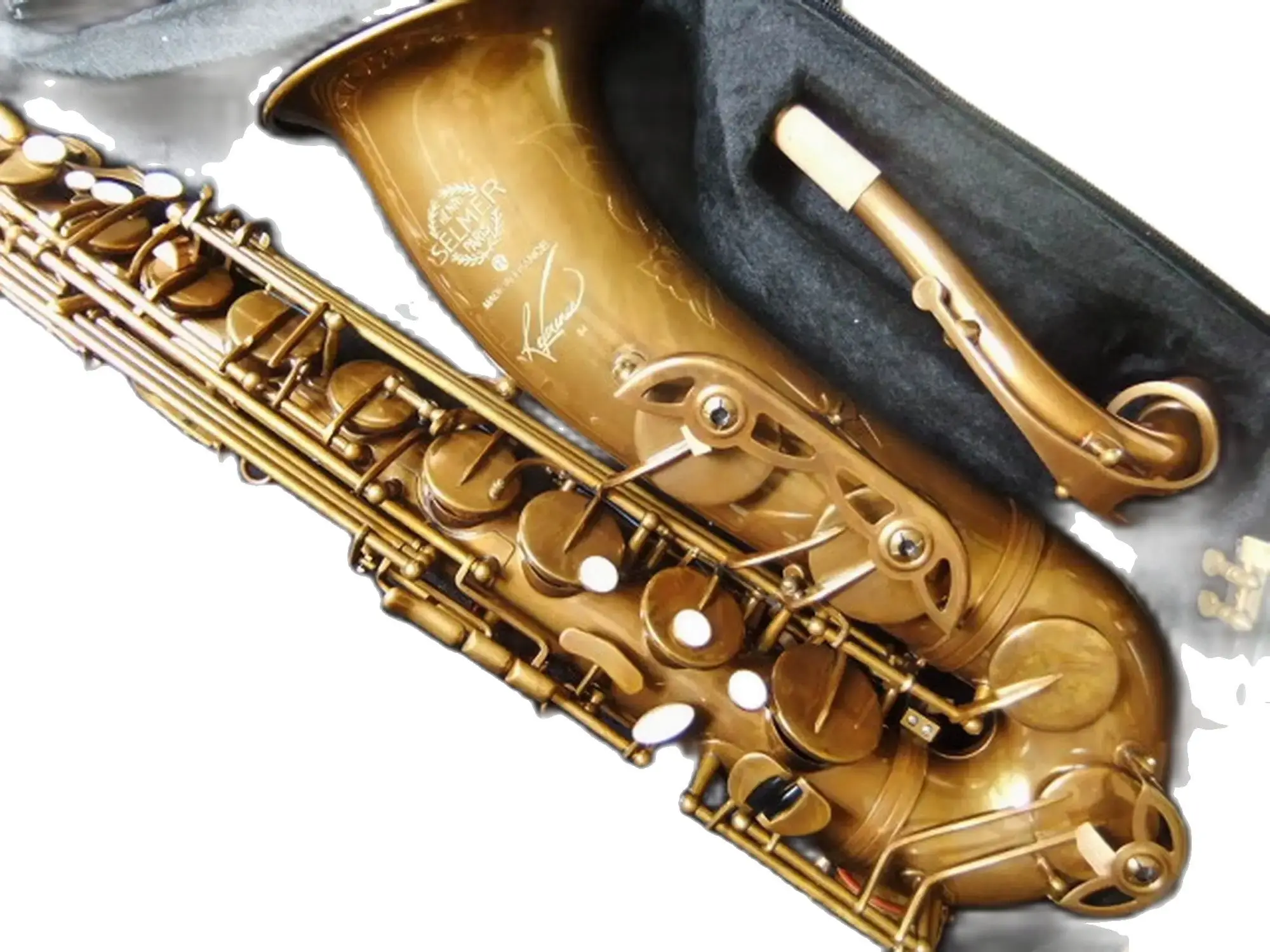 New Tenor Saxophone Gold Tenor Sax Made Of All Copper Professional Imitation Antique Gold Aged Gold 110615