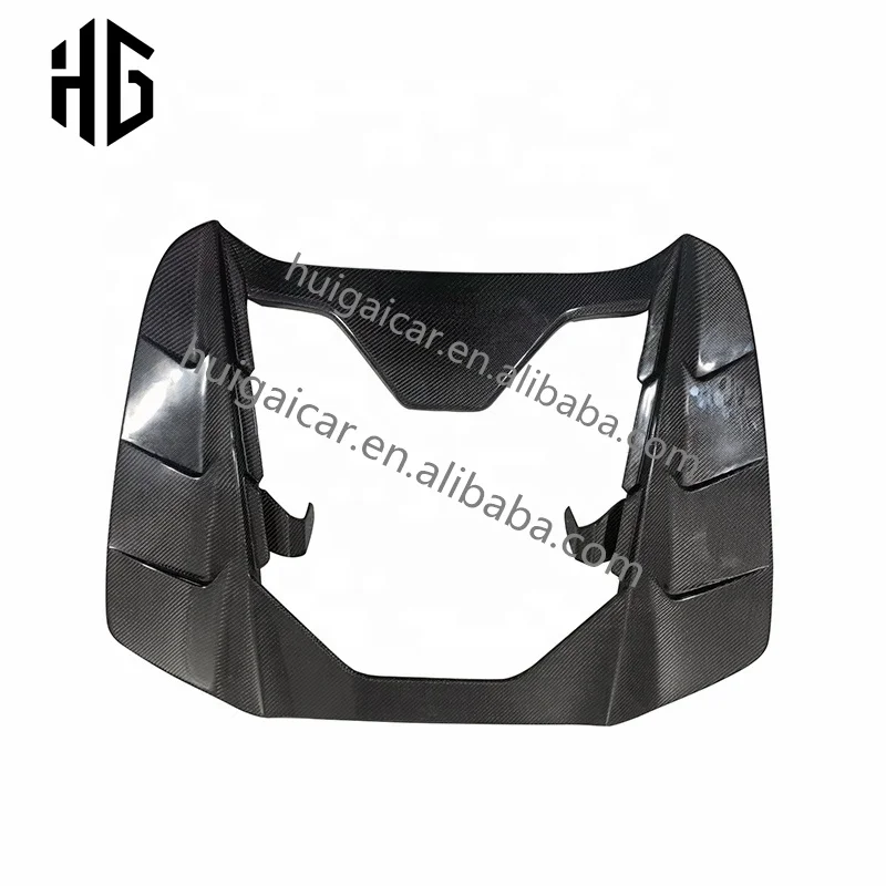 For 488 GTB Real Carbon Fiber Back Rear Engine Hood Air Intake Vent Scoop Body Parts for 488 Trunk Bonnet Covers