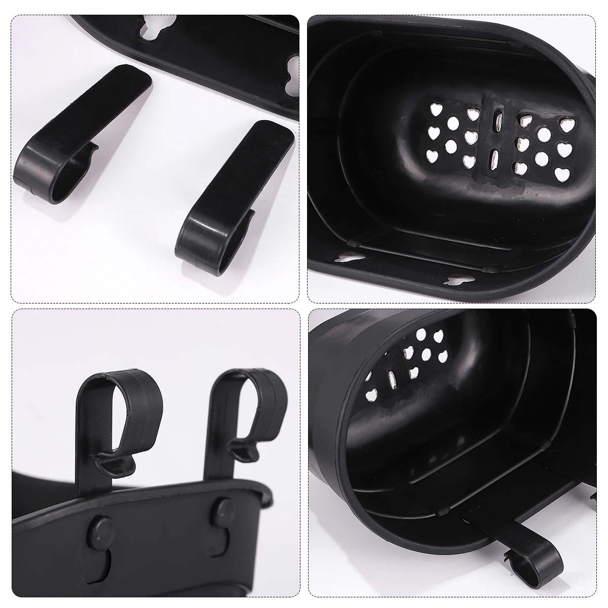 

1Pcs Scooter Basket Plastic Hanging Handlebar Basket Black Bike Storage Container Easy Mount Durable Gift Choice