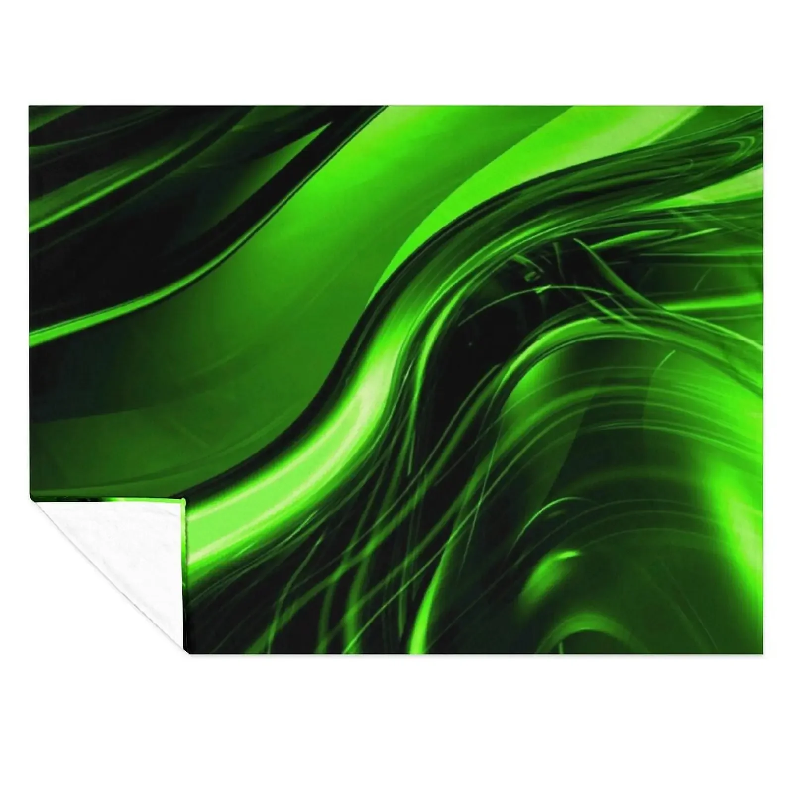

Lime Florescent Green Swirling Abstract Design Pattern Throw Blanket Large Decorative Beds anime Sleeping Bag Blankets