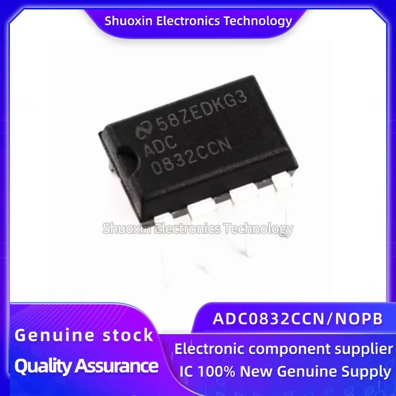 

10 Pieces/Batch 100% New Adc0832Ccn Chip 8-Bit Analog Converter 31Ksps Dip-8