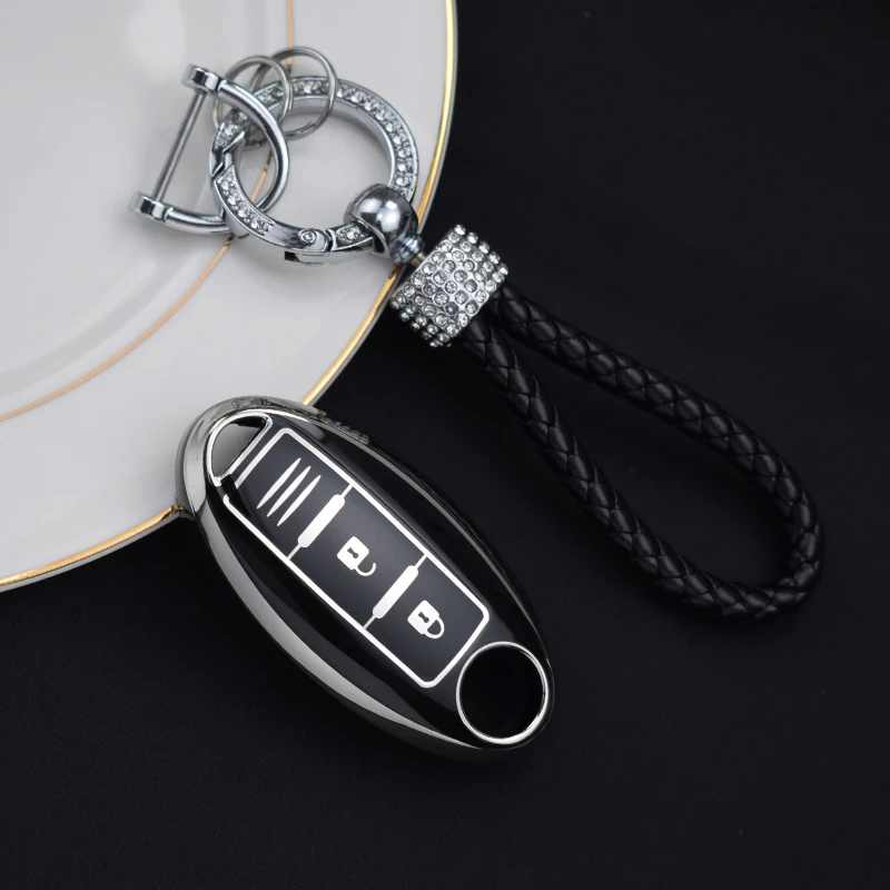 3 Buttons TPU Key Case Cover Shell Fob for Nissan Qashqai X-Trail T32 T31 Juke J10 J11 Kicks Tiida Pathfinder Note for Infiniti