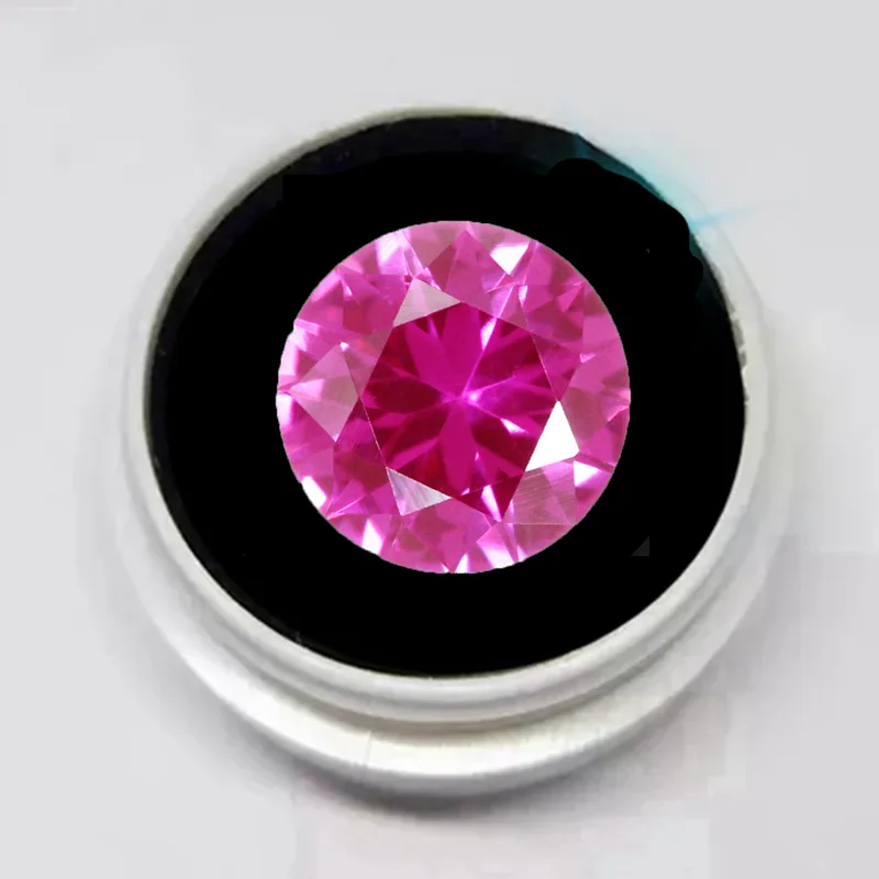 Pretty Pink Ruby 15mm 13.0ct Round Cut for Jewelry Making VVS Loose Gemstone Pass UV Test Gemstone for Jewelry Inlay Collection