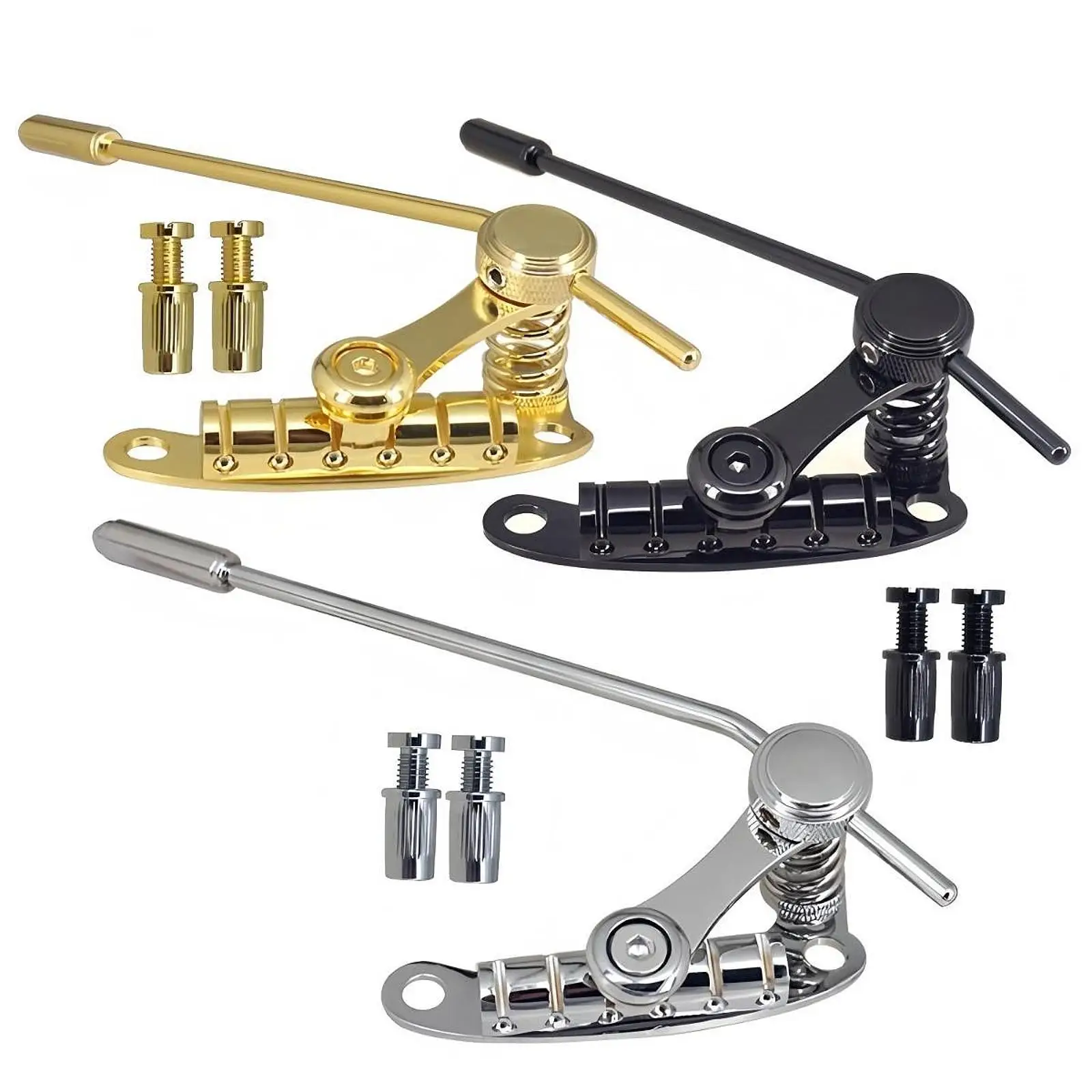 

Electric Guitar Bridge Roller Saddles Spare Parts Easily Install Replaces Professional Zinc Alloy Tremolo Bridge with Stop Bar
