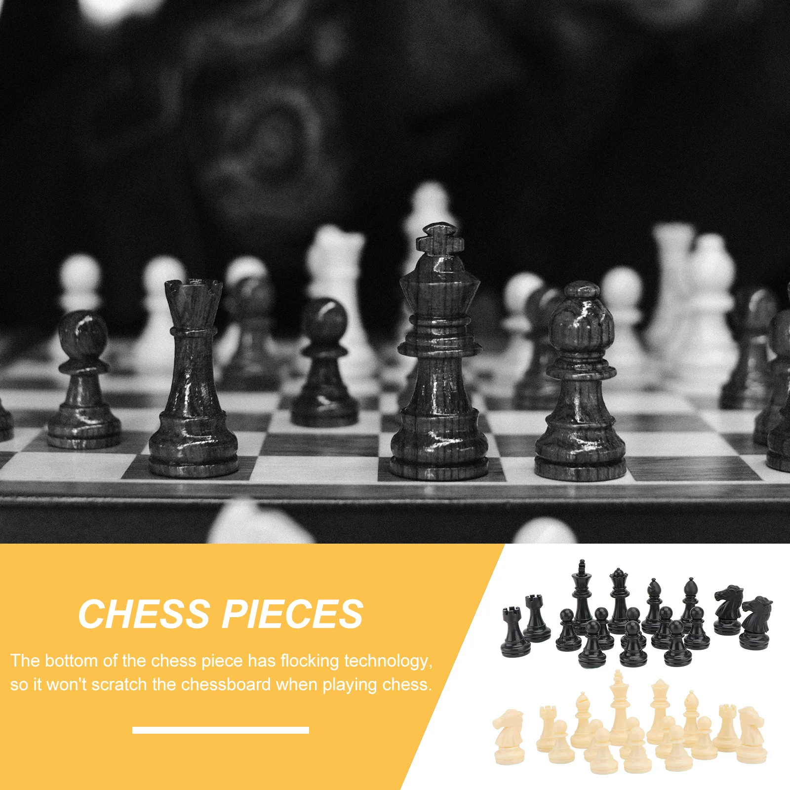 32 قطعة من قطع الشطرنج المتينة، براعة رائعة، سطح أملس، لعبة لوحة الأسعار المفضلة #4