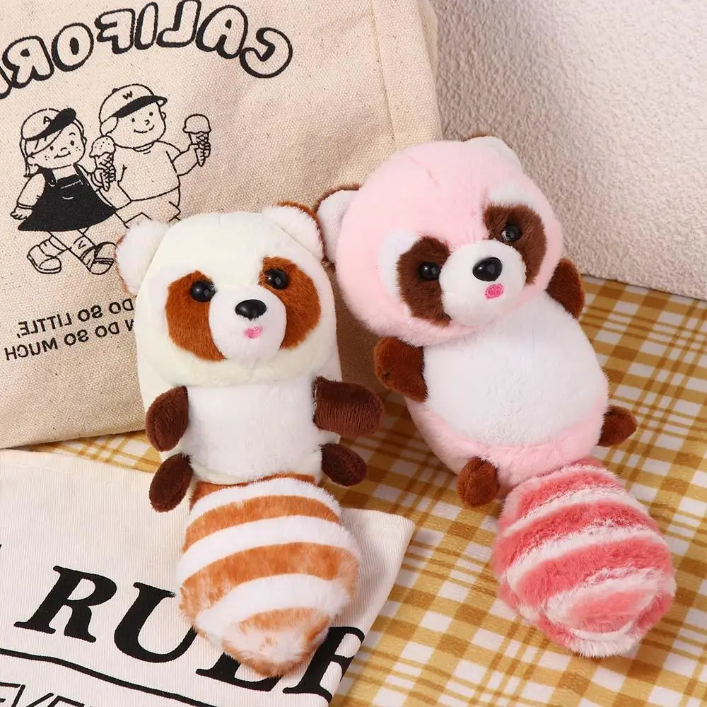 Porte-clés en peluche de raton laveur, pendentif en peluche, accessoires de sac, jouets d'animaux en peluche, beurre