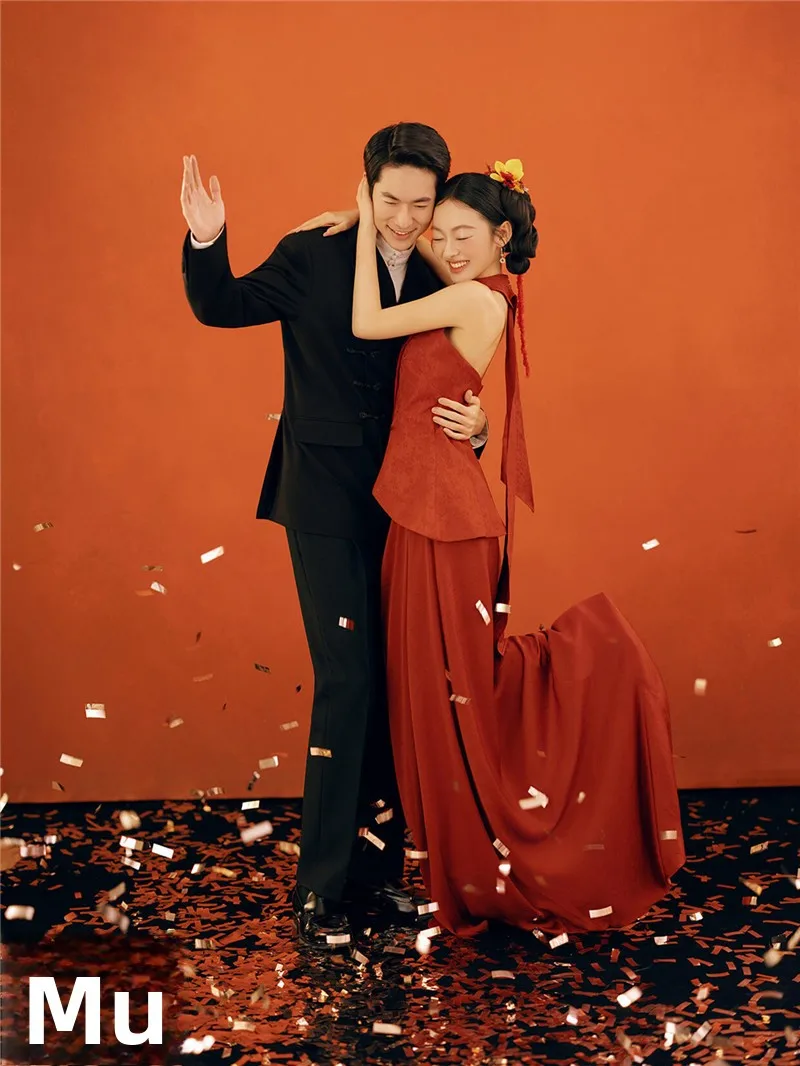 

New Vintage Chinese Sle Wedding Dr Svel Photoaphy Costume Engagement Parwear Polyester Fabric Spring 2026