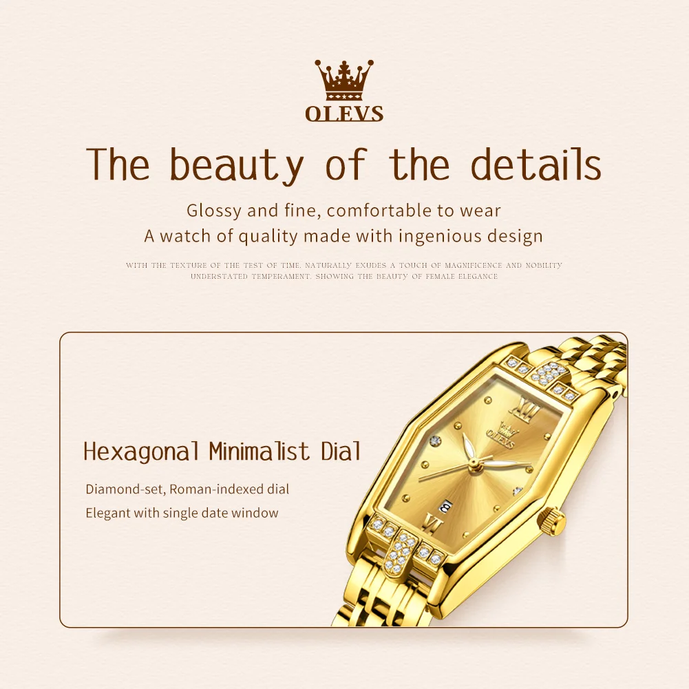 OLEVS Watch 3699 Women Watches Luxury Original Elegant Quartz Watch Waterproof Luminous Date Ladies Watch Bracelet Set New Reloj