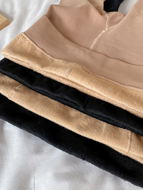 플러스 사이즈 기모 안감 나일론 타이츠 발목 길이 발가락 있는 레깅스 플러스 사이즈 여성용 편안한 신축성 있는 가을 겨울 타이츠