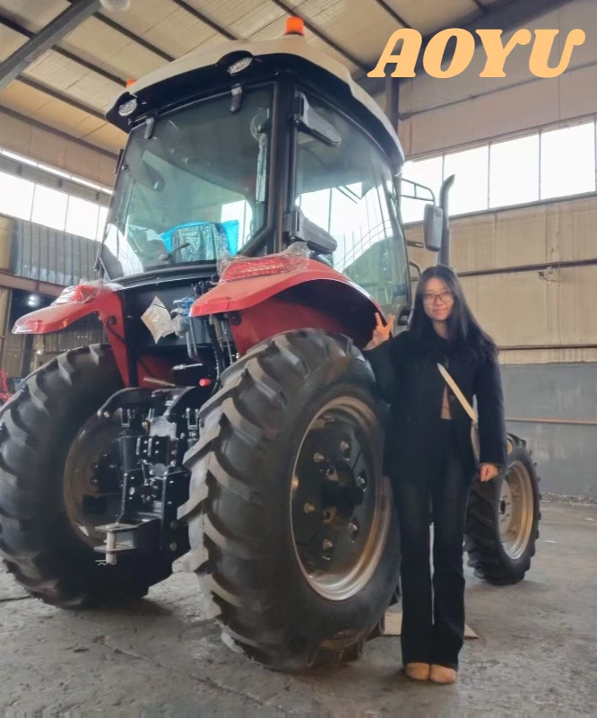 Factory Price 4X4 Compact Mini Gardening Farm Tractor High Horsepower Wheeled Tractor