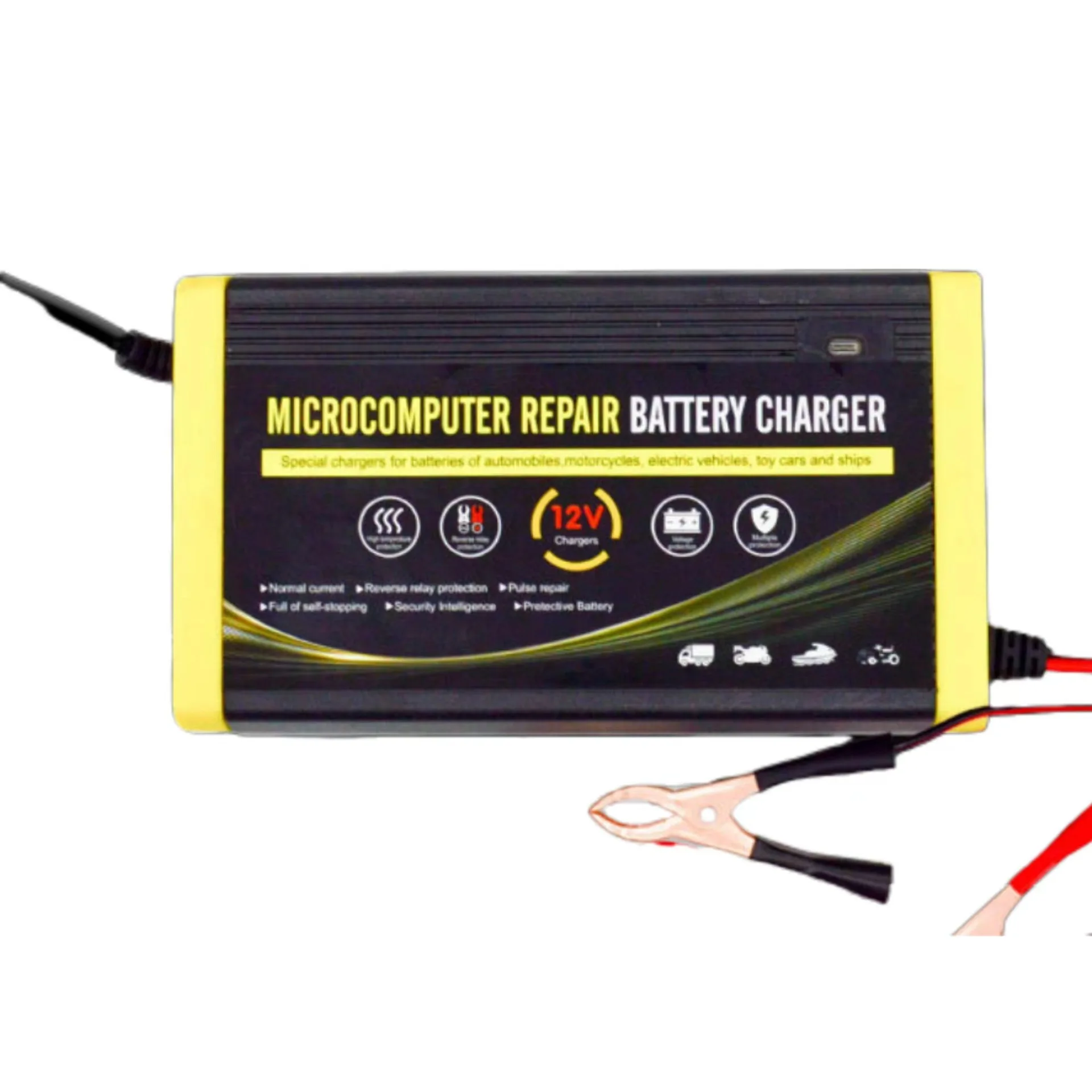 12V charger, car battery charger, intelligent lead-acid pure copper battery charger