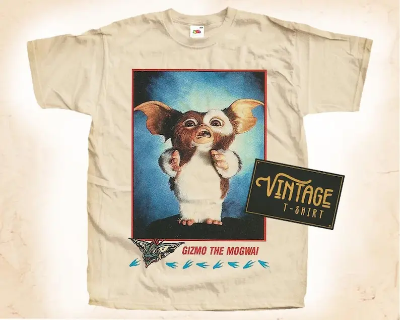 Gremlins V1 T shirt Tee Natural Vintage Cotton Movie Poster All Sizes