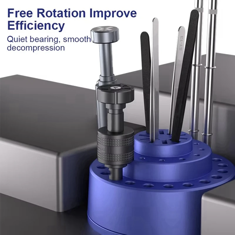Scatola di smistamento slot multiforo 360 °   Rack di stoccaggio per strumenti di riparazione multifunzionale con organizer rotante