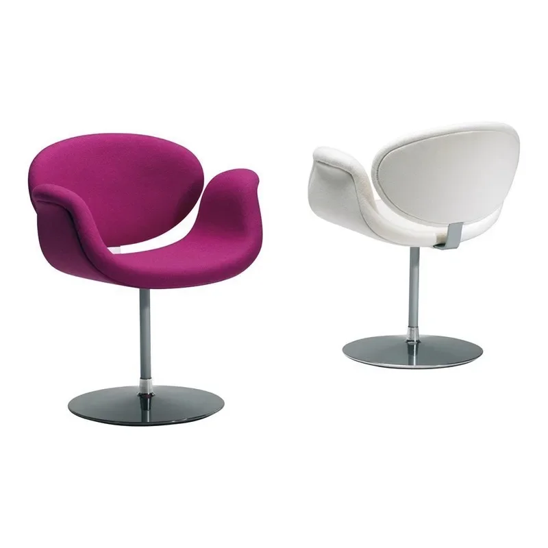 Stainless steel chair Tulip dining chair Living room back Book desk  Armchair Reception