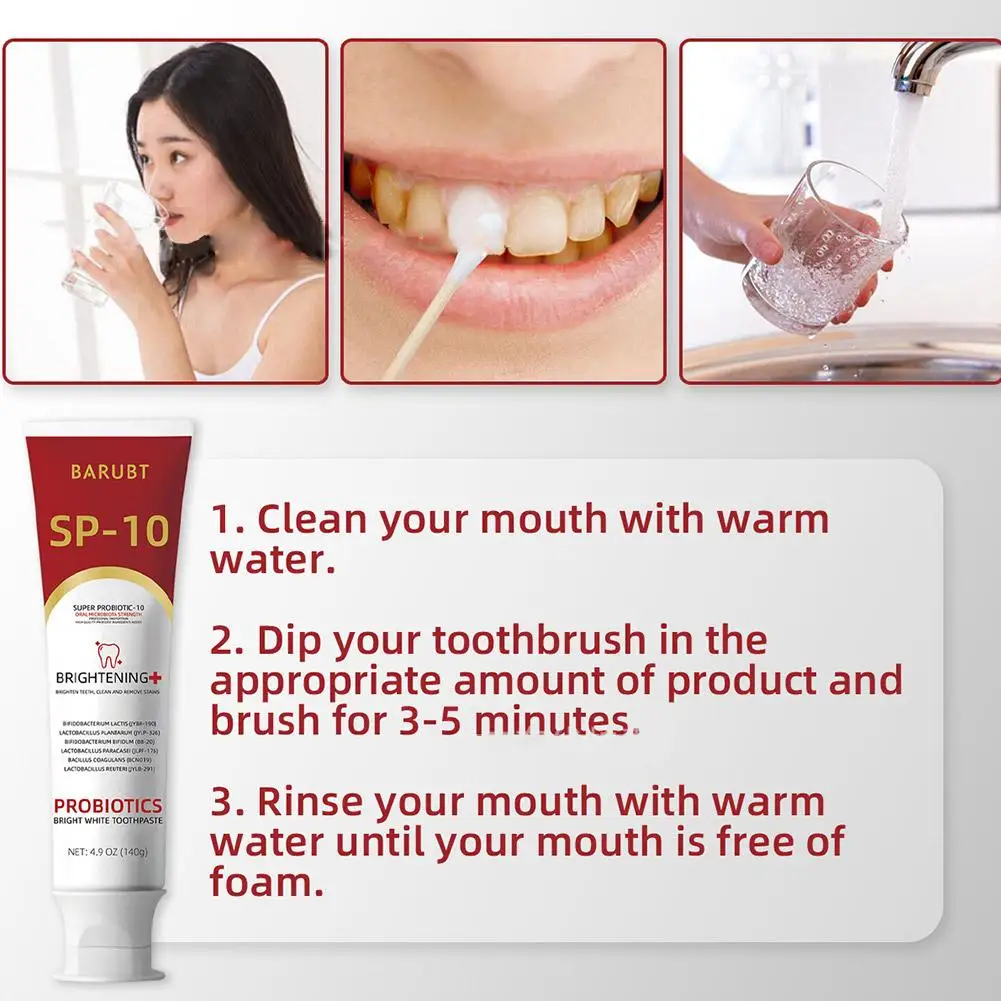 SP-10 Probiotic Toothpaste 140g Tooth Care Mint Toothpaste No Health Wellness Fluoride Breath Freshen Gentle Toothpaste Y8H8