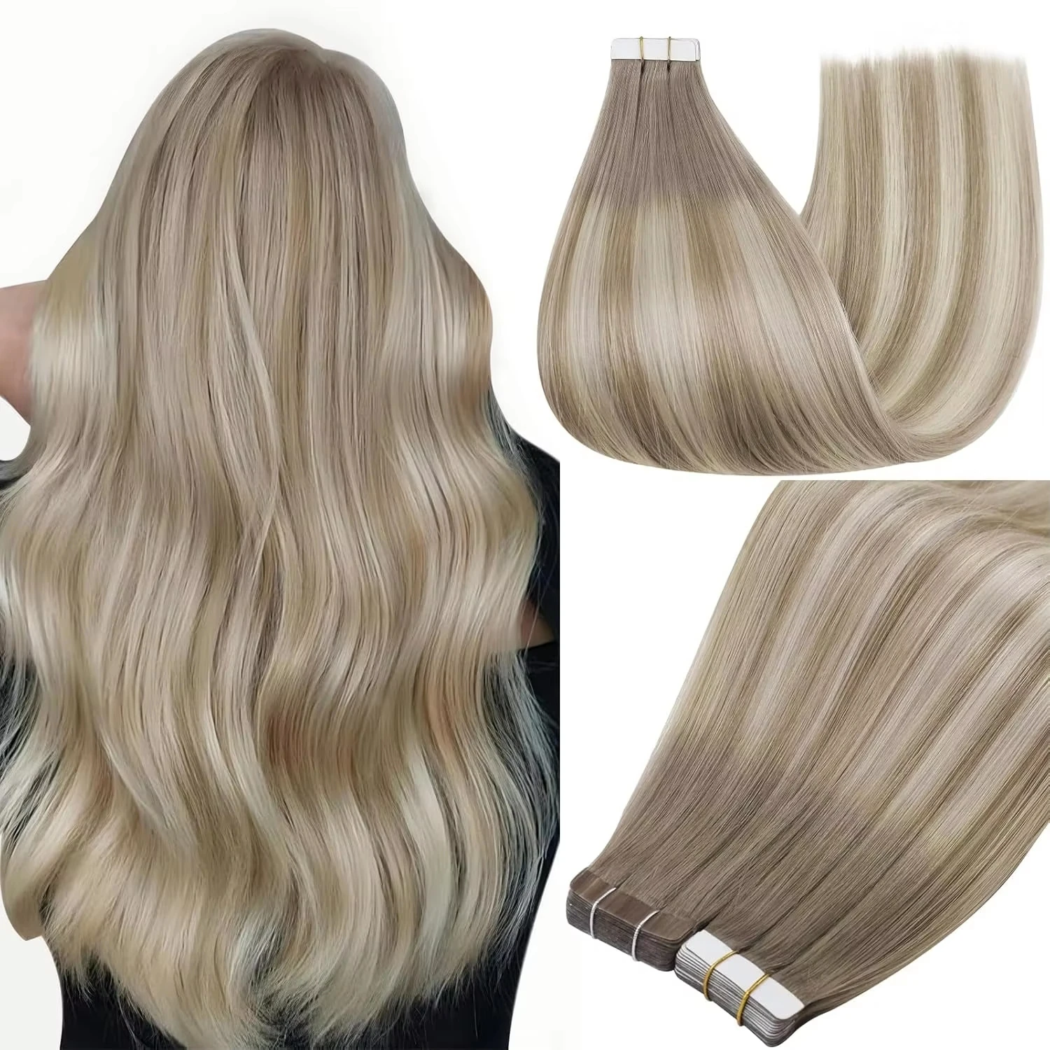 Invisible Tape In Extensions Real Hair - Full Shine Tape In Human Hair