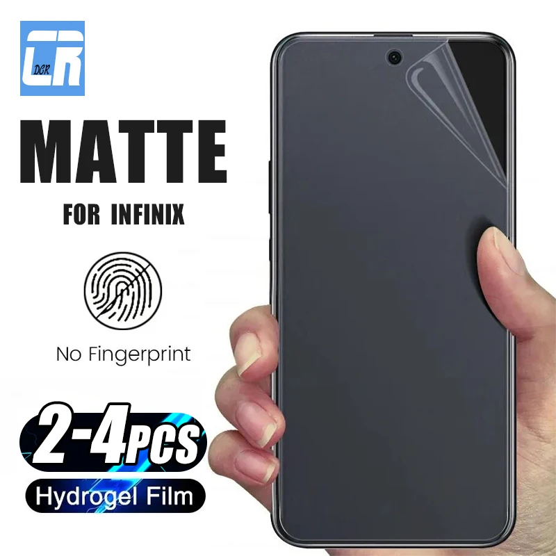 

2-4Piece Soft Silicone Matte Hydrogel Film for Infinix Hot 50 40 Pro 4G 50i 40i 30i Screen Protector for Infinix Smart 9 8 7 HD