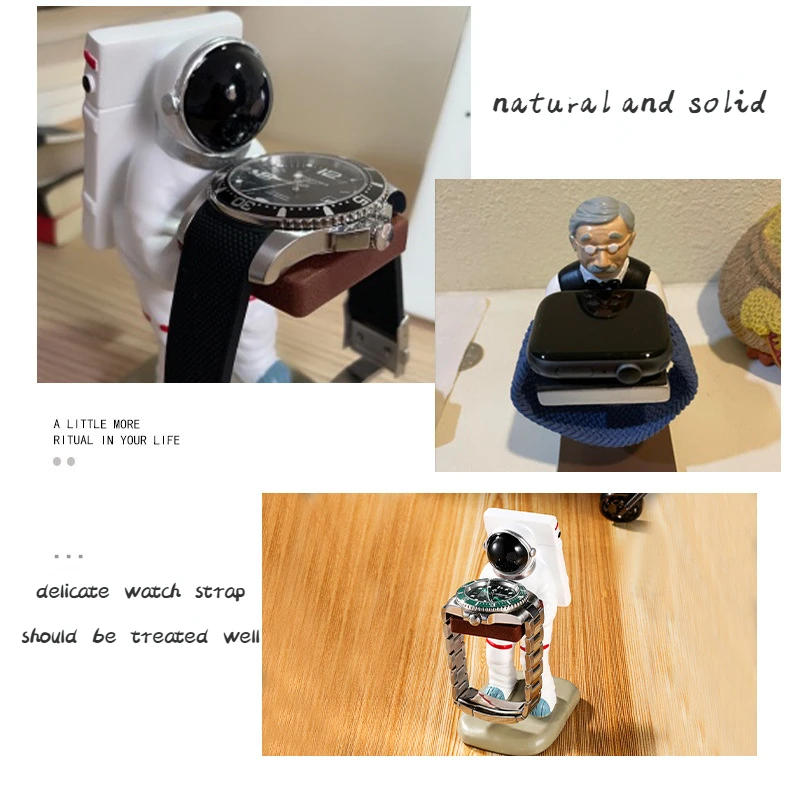 New Resin Watch Stand Individuality Astronaut Old Housekeeper  Holder Watch Storage Boxes Creative Decorative Ornaments Jewelry