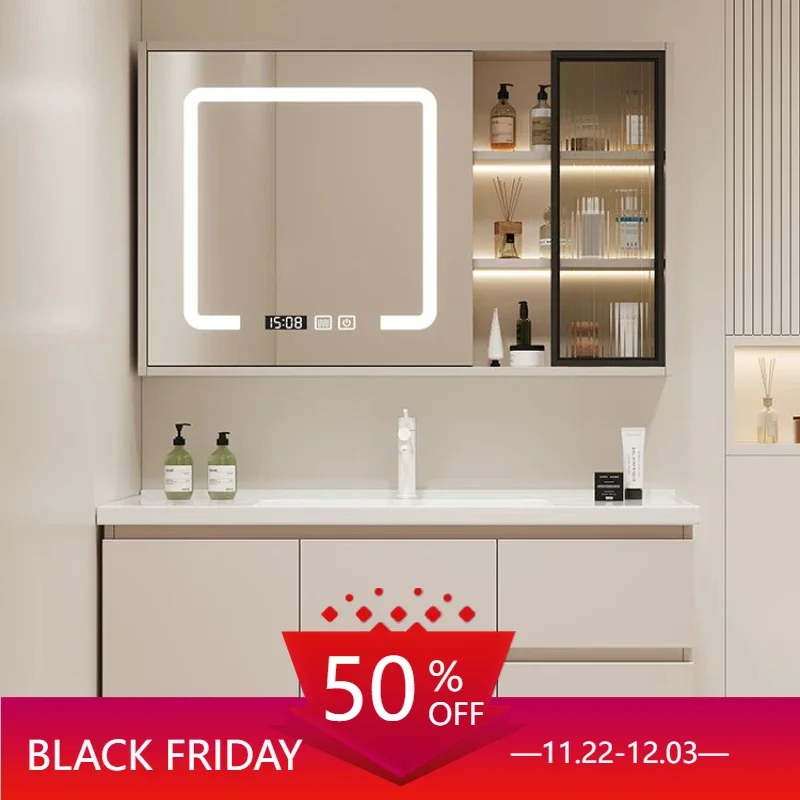 

Bathroom Cabinet Storage Shelf Luxury Furniture Wall Pharmacy Drawer Closet Open Cabinets Sink Base Multipurpose Mobile Bagno