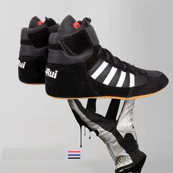 Scarpe da Wrestling autentiche Unisex per uomo scarpe da allenamento suola muscolare di mucca stivali stringati Sneakers scarpe da boxe professionali