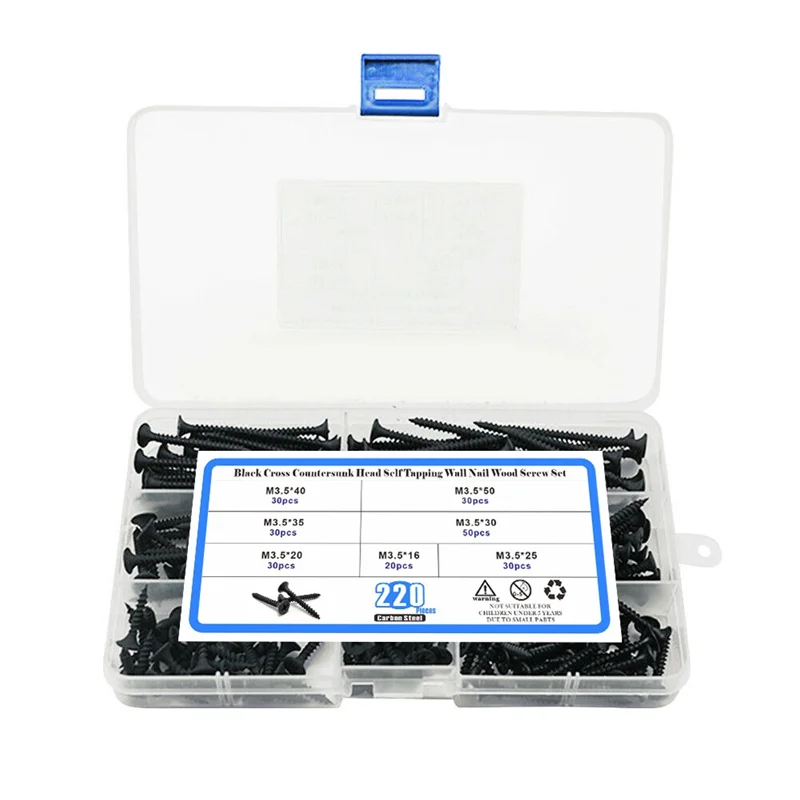 

Лучшие предложения Набор винтов M3.5 из углеродистой стали, 220 шт., незаменимый набор для саморезов крестообразного винта