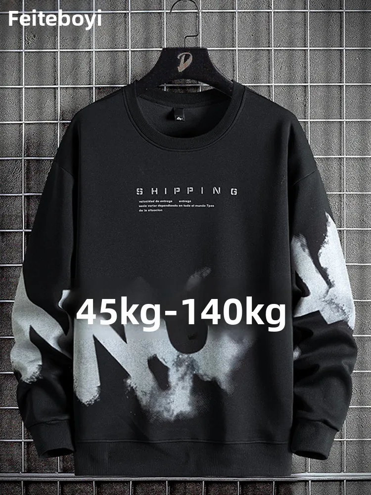 

Мужской свитшот большого размера с круглым вырезом, длинными рукавами, модный, с принтом, повседневный, весенне-осенний, винтажный, градиентный