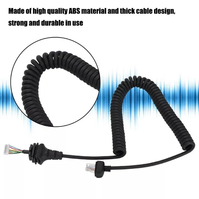 Rj45 microfone substituição cabo, alto-falante, mic, núcleo, para o rádio icom, hm-152, ic-f121/s, ic-f221, ic-f520, ic-f521