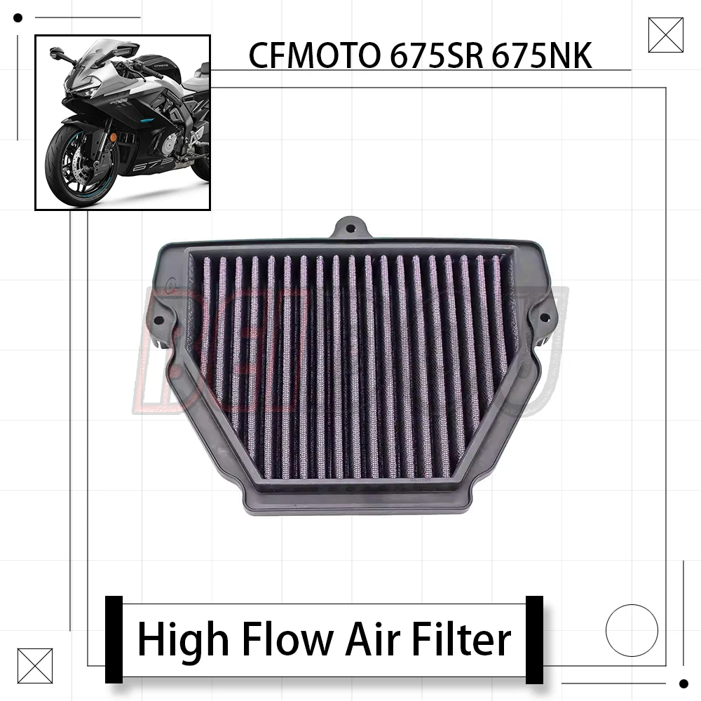 

For CFMOTO 675SR SR-R 675SRR 675 SR 675NK NK675 675 NK Motorcycle Modified High Flow Air Filter Air Filter