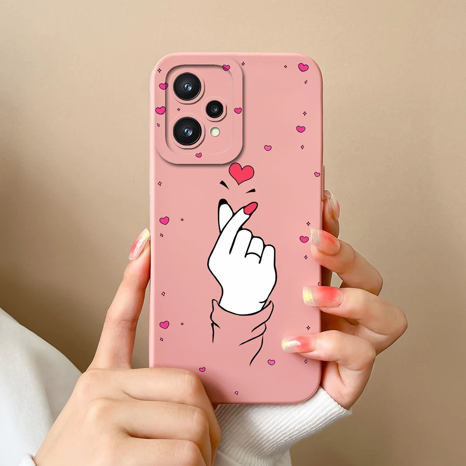 For Realme 9 Pro Plus Case Purple Butterfly Back Cover For Oppo Realme9 Funda Liquid Silicone Camera Protection Phone Cases