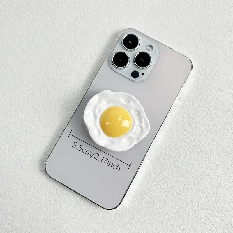 

Creative Fried Egg Design Phone Holder Foldable Socket Grip Top Stand Universal Phone Airbag Bracket For iPhone Samsung Xiaomi