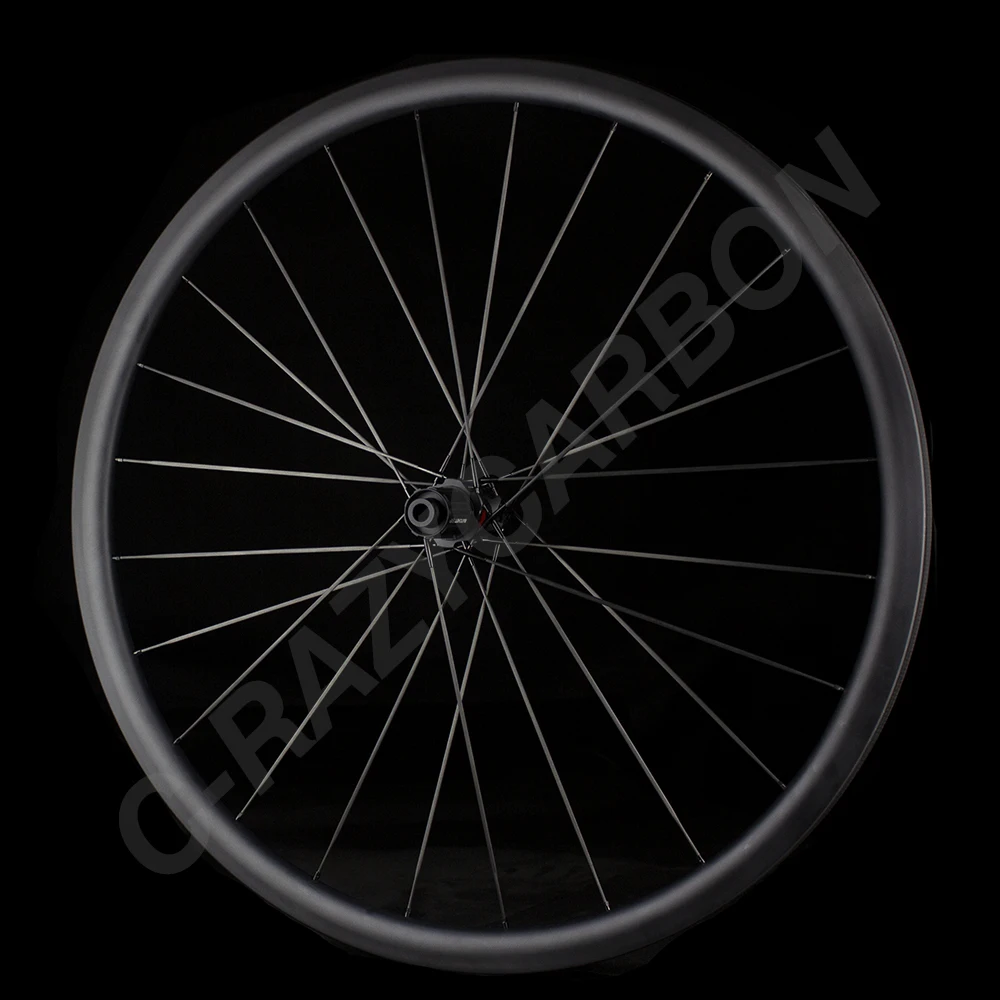 Acesprint Carbon Spokes and Disc Brake Wheel 240 DT Clincher/Tubeless Ready/Tubular Bicycle Rims Light Climbing and Cycling