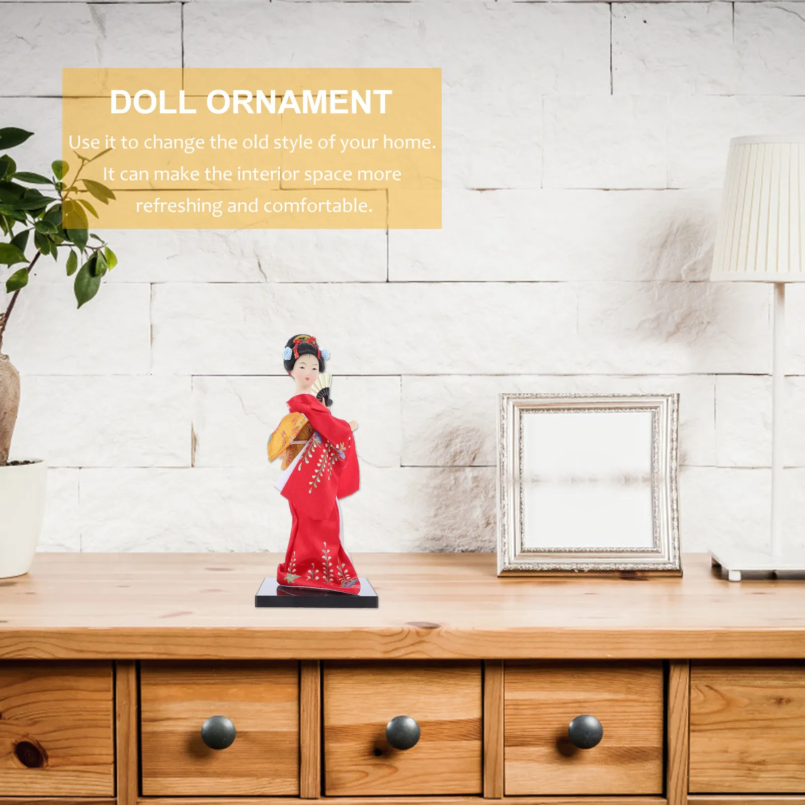 

1 шт. Настольная фигурка японской гейши в кимоно, экологичная, стильная, для декора дома, гостиной, спальни, гуманоидный орнамент