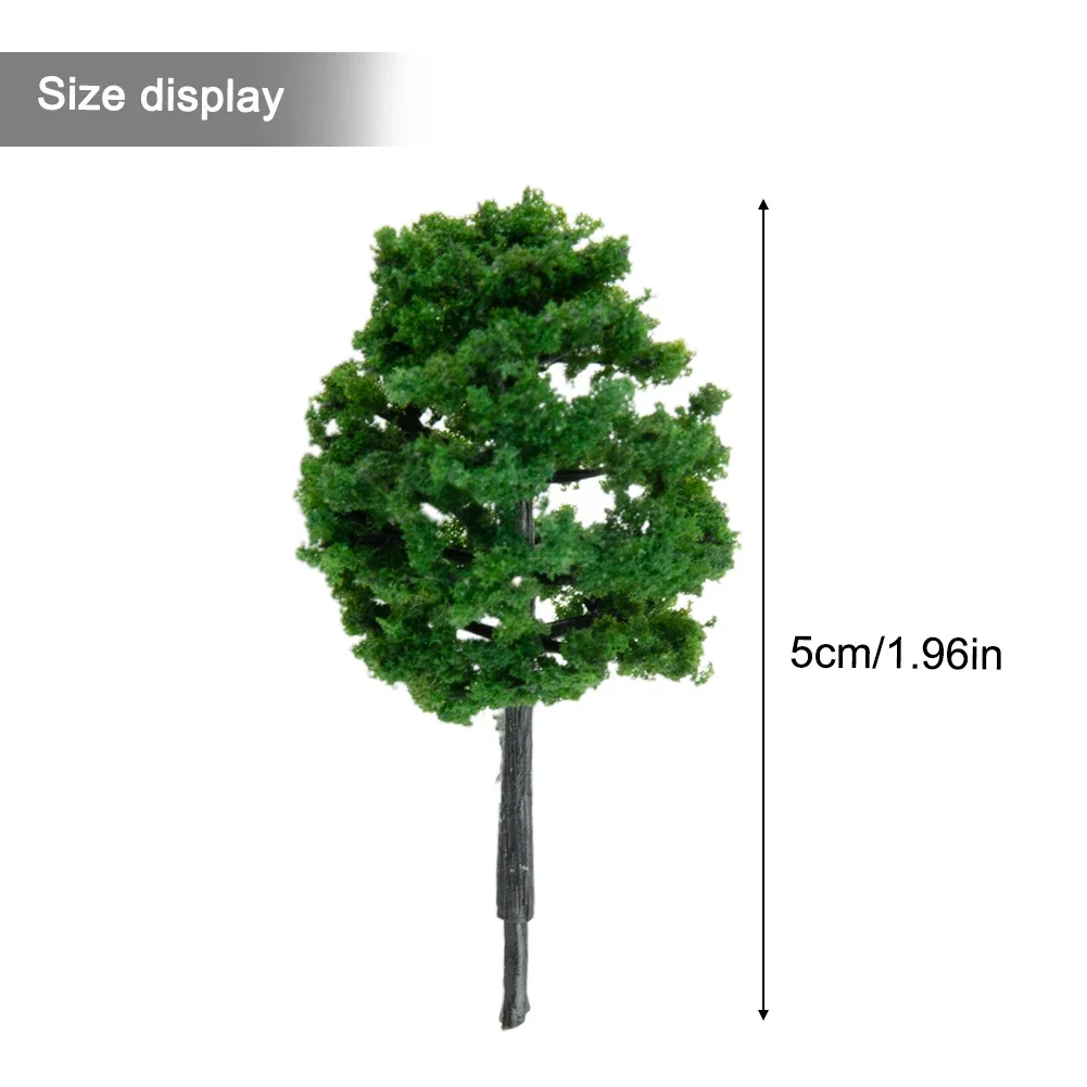 10 sztuk 5cm pociąg kolejowy Model drzewa sceneria Diorama układ sztuczne drzewo klocki zabawki dla dzieci DIY akcesoria wystrój