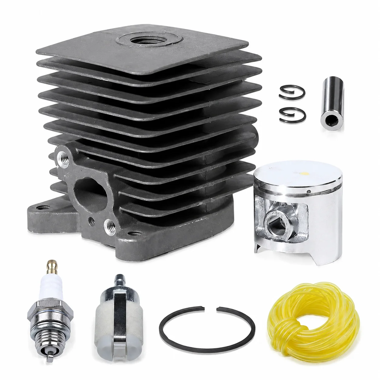 33.5mm Cylinder Piston Pin Kit Spark Plug Fuel Line Filter For Homelite S25 25cc 2500 Trimmer Brush Cutter Tune Up Parts