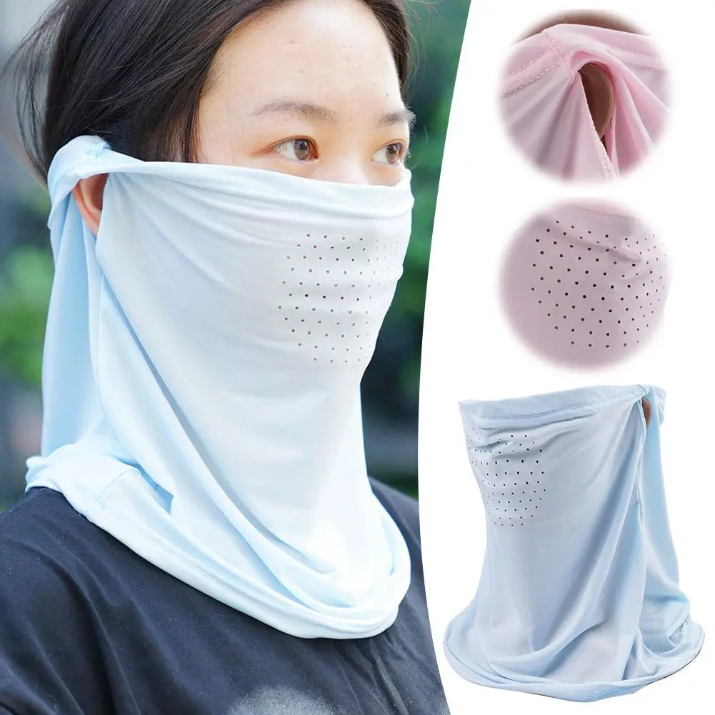 Outdoor Neck Wrap Cover Sports Sun Proof Bib Ice Silk Mask Face Cover Neck Wrap Cover Sunscreen Face Scarf