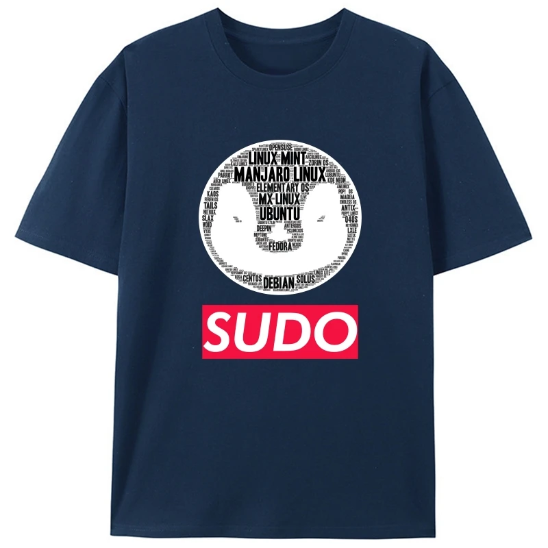 

Sudo Tux Linux футболка с пингвином мужская новинка футболки из чистого хлопка с круглым вырезом классические футболки с короткими рукавами топы больших размеров
