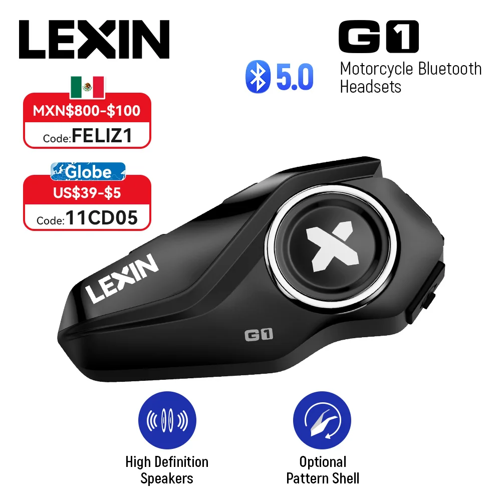 2024 New Lexin G1 Motorcycle bluetooth Sound quality headsets for helmet,Bluetooth helmet headset,High Definition Speakers ,