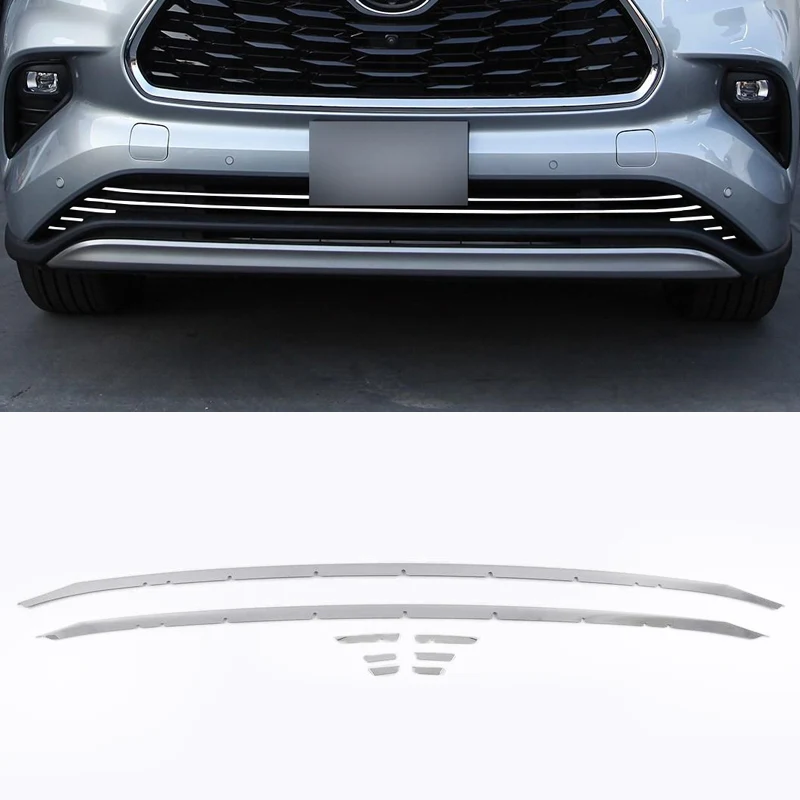 

Car Styling For Toyota Highlander 2020 2021 2022 Chrome Stainless Steel Grill Grilles Cover Trims