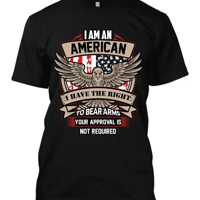 I Am An American Have The Right To Bear Arms New Mens T Shirt Liberal Republican