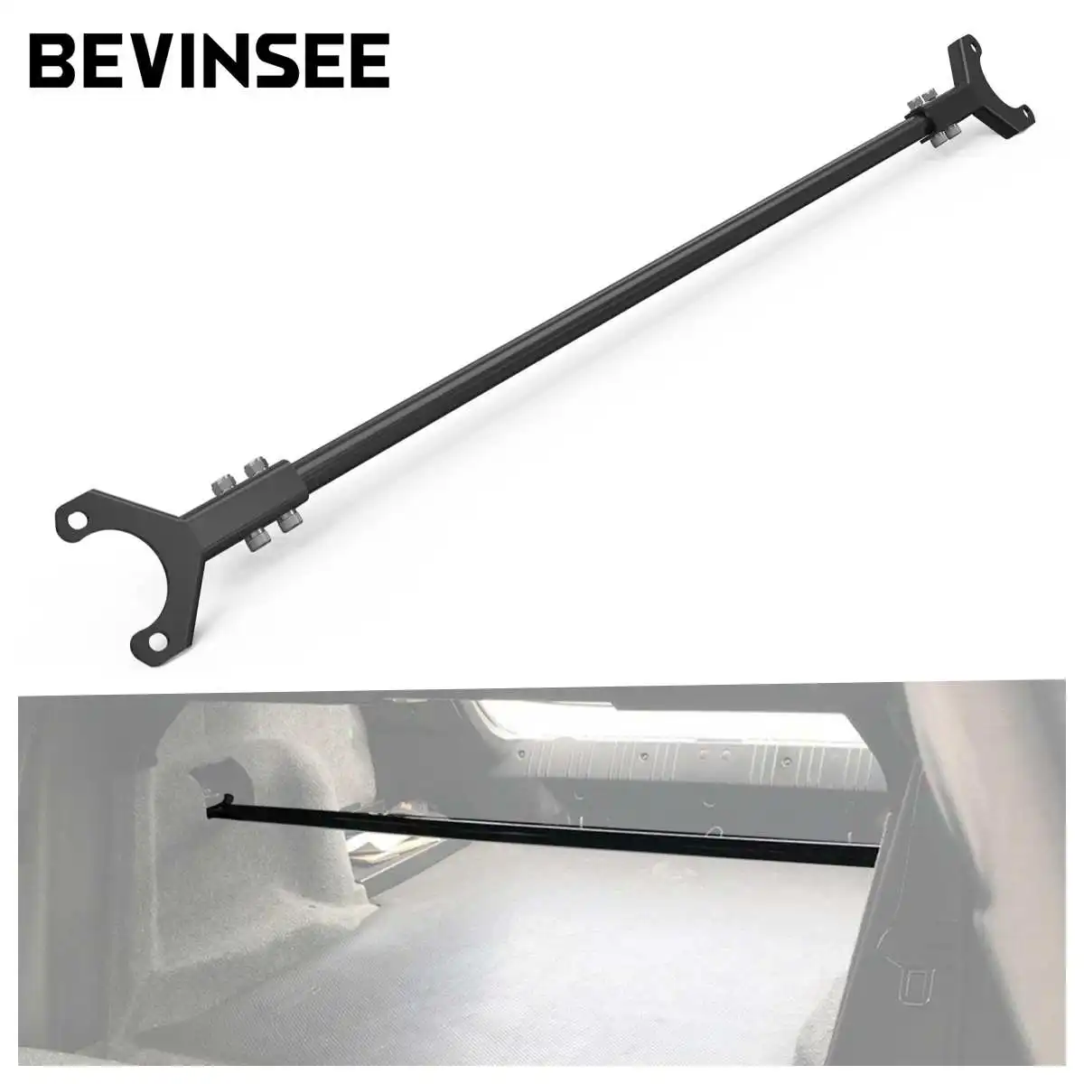 

BEVINSEE Rear Upper Strut Tower Brace Bar For BMW E46 323i 325i 325ci 328i 330i 330ci 1999-2006