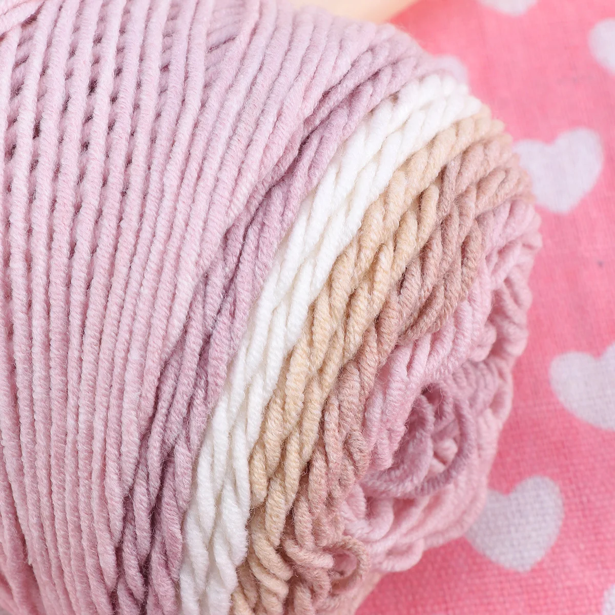 

1 Roll Rainbow Colorful Knitting Yarn Premium Cotton Acrylic Blend Anti-Pilling For Crochet Hat Scarf Blanket Hand Knitting Wool