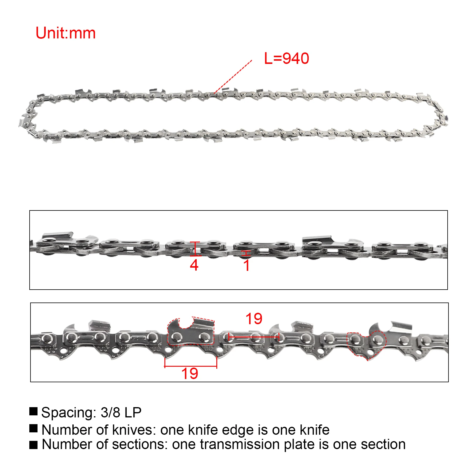 14 inch Chainsaw Chains 3/8\