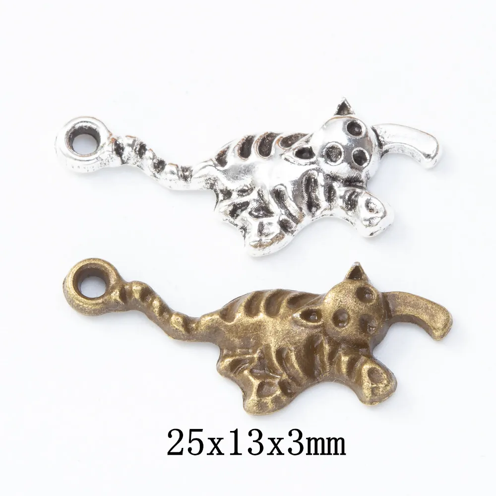 

120pcs cat Craft Supplies Charms Pendants for DIY Crafting Jewelry Findings Making Accessory 468