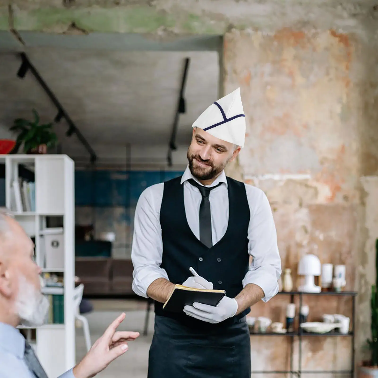 Unisex Chef Hat Breathable Kitchen Cap for Men and Women Japanese Style Cooking Work Cap Food Service Hotel Sushi