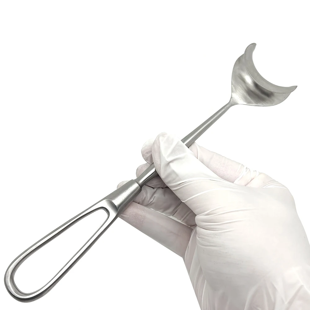 Dental Surgical Retractor for Implant and Maxillofacial Soft Tissue Management Long Bended Stainless Steel Instrument