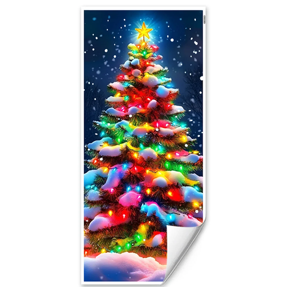 

Glass Window Stickers Christmas Tree Design for Home Festival Decoration Easy Electrostatic Application Repositionable PVC