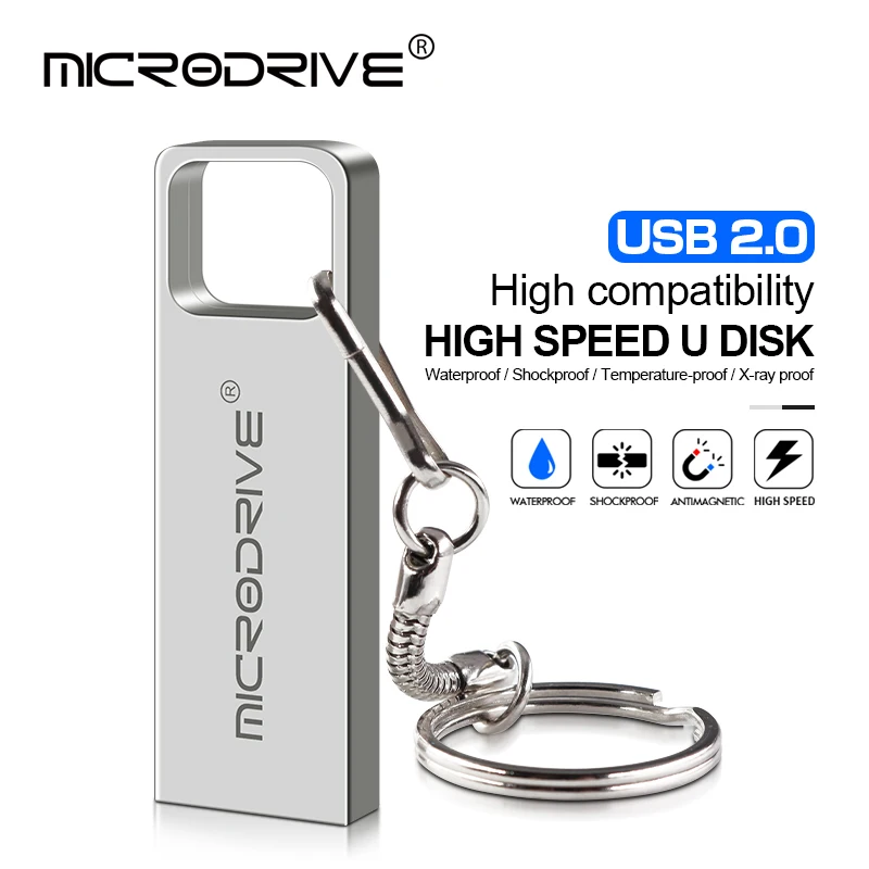 Pen Drive Waterproof Usb Flash Drive Stick 4GB 8GB 16GB 32GB 64GB 128GB 256G Hihg Speed Pendrive Metal Flash Memory Card 2.0