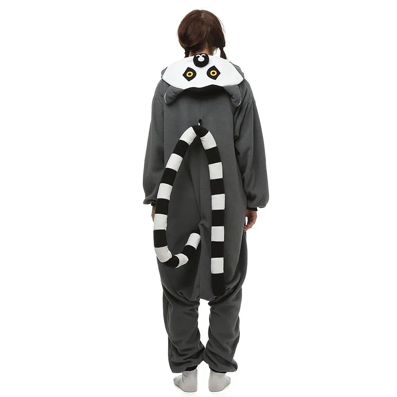 Lemur Onesies Monkey Kigurumi For Women Men Adult Animal Pyjamas Cartoon Pajamas Homewear Halloween Cosplay Costume Clothes - view 2
