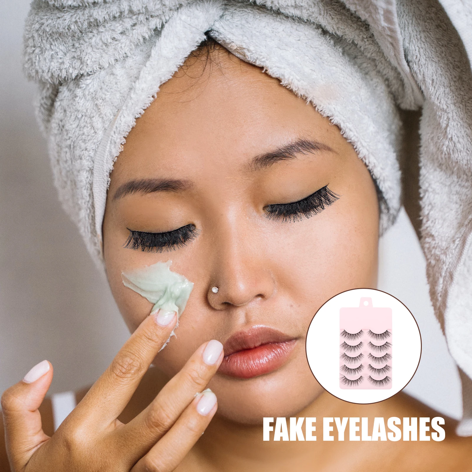 5 Paar falsche Wimpern, handgefertigt, lang, dick, natürlicher Look, angenehm zu tragen, leicht zu entfernendes Augen-Make-up-Zubehör für Frauenpartys