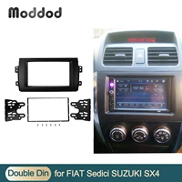 Panel de salpicadero estéreo de doble Din para SUZUKI SX4, Fiat Sedici, Radio, DVD, instalación de tablero, Kit de embellecedor, Marco, bisel
